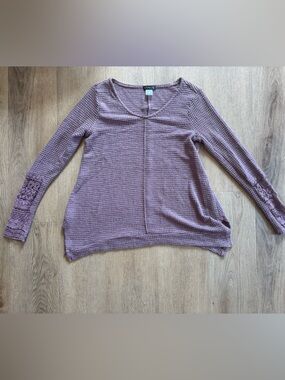 Waffle knit long sleeve